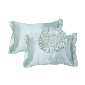 kit cetim fronha touca